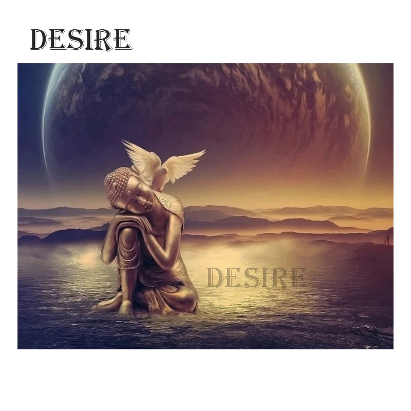 

Desire Diamond Painting Cross Stitch Religion Buddha Pigeon Moon Square Mosaic Picture Rhinestone DIY Diamond Embroidery PT1673