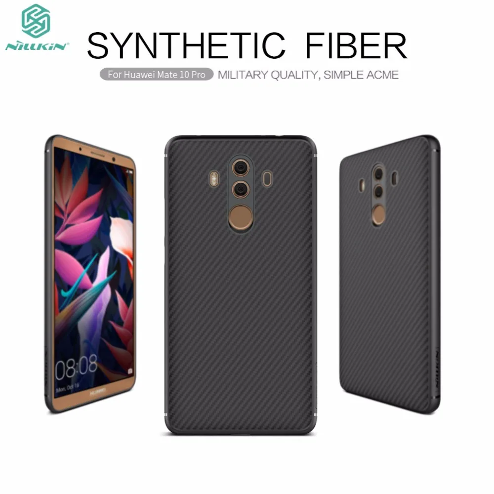 

NILLKIN Synthetic Fiber Case for Huawei Mate 10 pro Luxury Slim Carbon Fiber PP Plastic Magnetic Back Cover huawei mate 10 pro