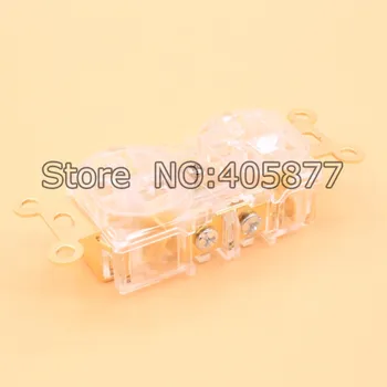 

Free shipping 5 pieces US Red Copper plated wall outlet for power distributor socket