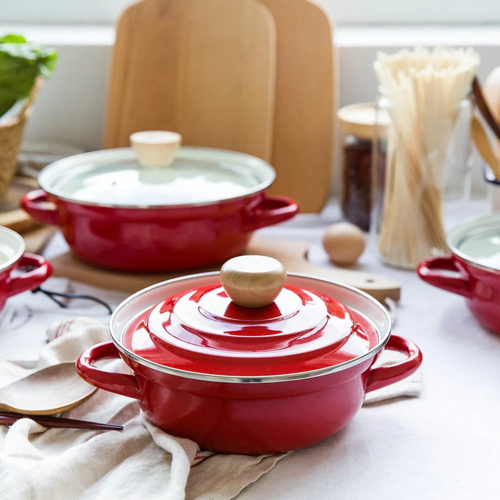 

edging enamel anti overflow pot with thick soup cooker gas universal table