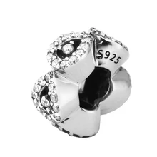 Сделай Сам бусины для изготовления ювелирных изделий Стерлинговое серебро ювелирные изделия каскадные Гламурные бусины Подвески Серебро 925 Berloque Perles женские