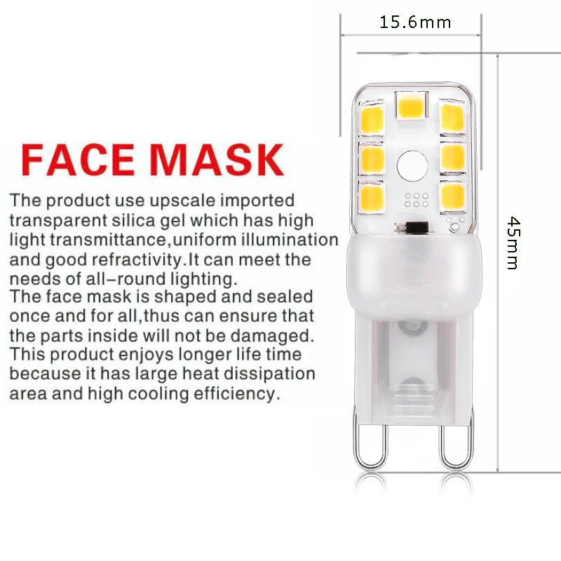 10 шт G9 светодиодный лампы 220 V затемнения 2 W 14 светодиодный 2835SMD заменить 20 W галогенная лампа Spotlight люстра с кристаллами Освещение 3000 k 4000 k 6000 k