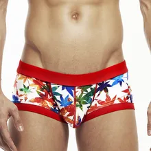 SEOBEAN печатных гей мужские купальники плавки сексуальные мужчины купальник Мужские плавки пляжные бассейн купальный костюм боксер хорошее качество