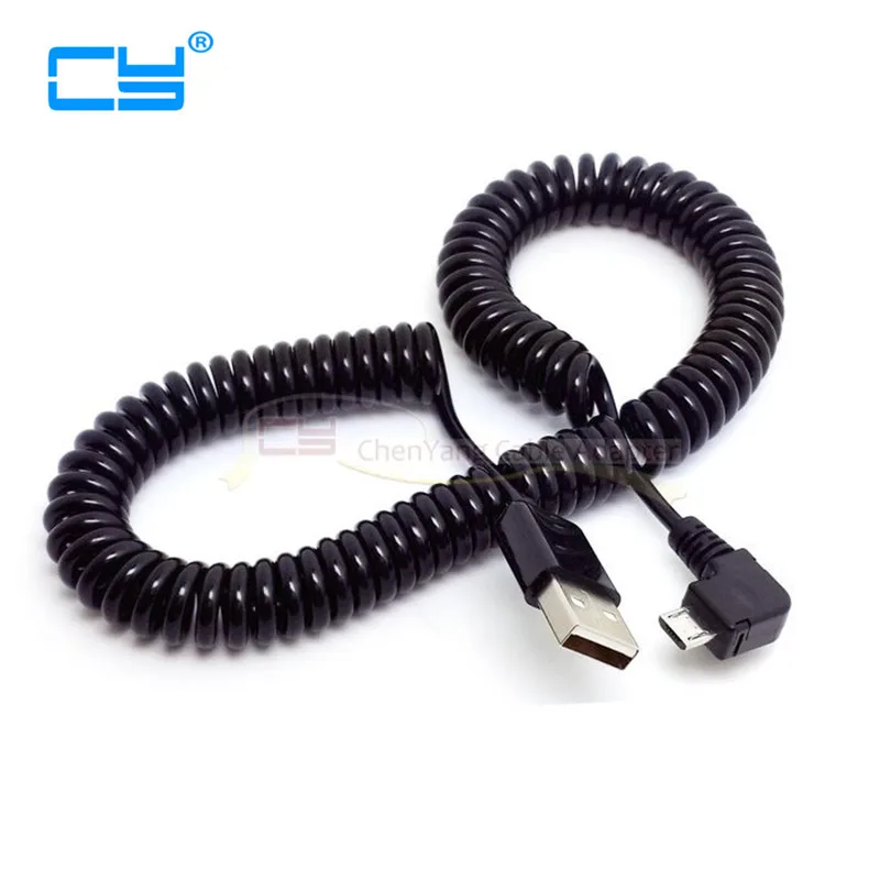 Эластичный кабель для передачи данных 300 см/10 футов 90 градусов USB 2 0 Micro-штекер SSD