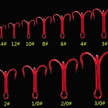 10 шт. красный никель Три якоря рыболовные снасти, крючки три крючка из высокоуглеродистой стали материал высокоуглеродистой стали тройные рыболовные крючки