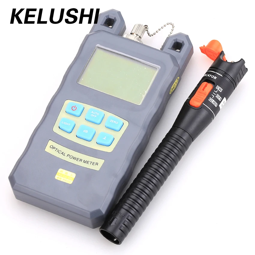 KELUSHI 2 in 1 Hot sale Optical Power Fiber Meter and 10mW 10km Plastic