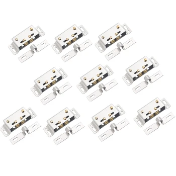 

Pack of 10 Stainless Steel Magnetic Door Catch Cabinet Wardrobe Door Ball Roller Latch Catch Single Door Magnet Cabinet Suction
