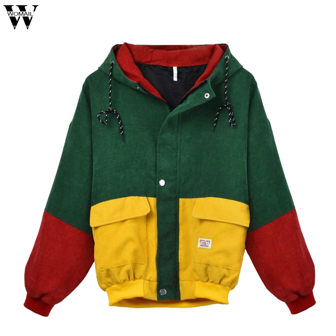 

Womail Women jacket Coat Women's Basic Jacket with Pockets Thin Girl Windbreaker Outwear Hooded Bomber Female Baseball Coat J722