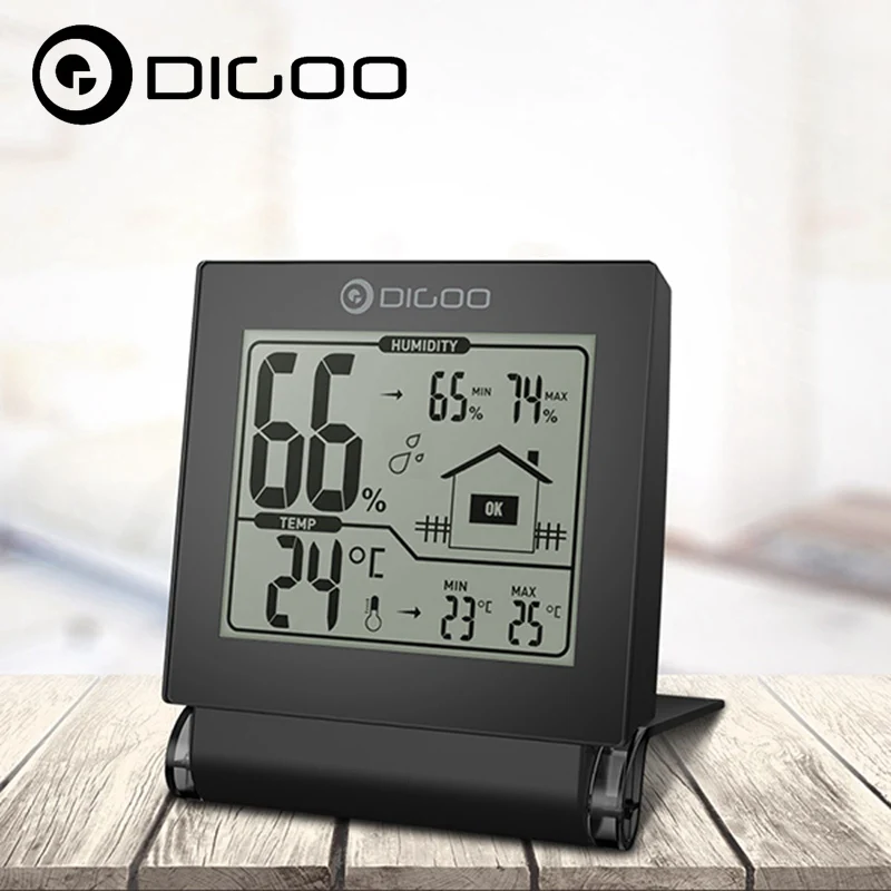 

Digoo DG-TH1117 Home Comfort Foldable Mini Collapsible Digital Indoor Hygrometer Temperature Monitor for Smart Home