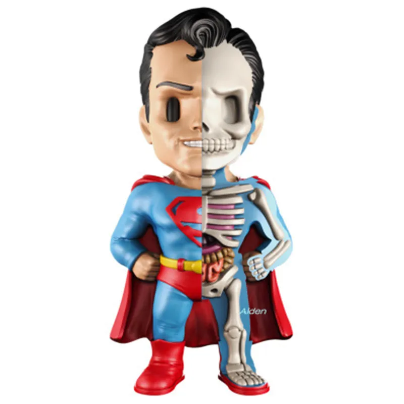 

4" Kaws BRIAN BFF 4D XXRAY Superman Anatomy Original Fake Street Art 10CM Plastic Action Figure Collectible Model Toy BOX Z1455
