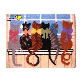 

cat kitchen rug carpets and rugs Needlework Kit handmade mats carpet Rug patchwork carpet Embroidery custom floor carpet 52*38cm
