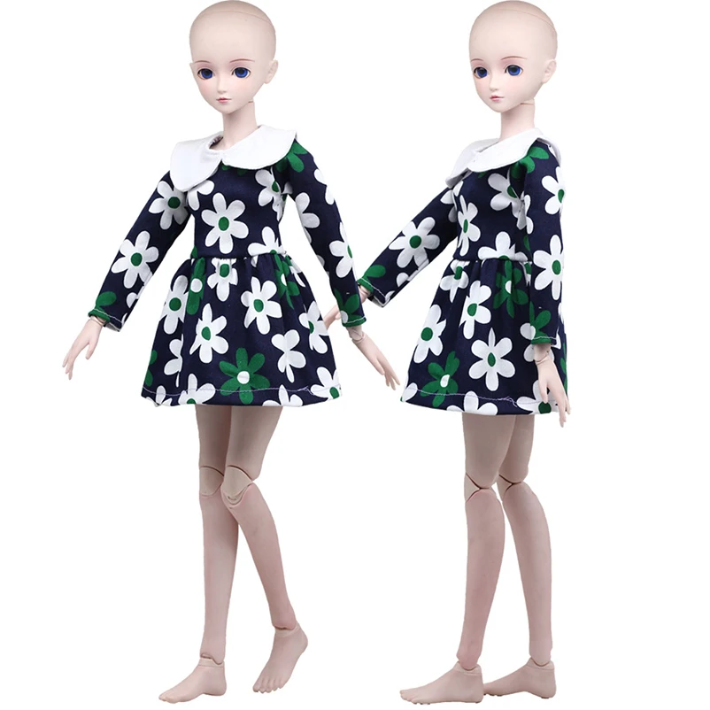 Модные куклы, одежда, игрушки для 60 см, 1/3 BJD, куклы, милое платье с цветами, длинный рукав, одежда, аксессуары, игрушки