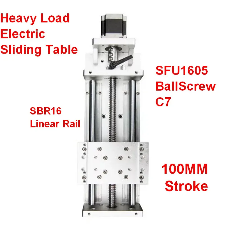 100mm-1000mm SBR Ballscrew Rail Precision Cross Slide Linear CNC Slide Stroke