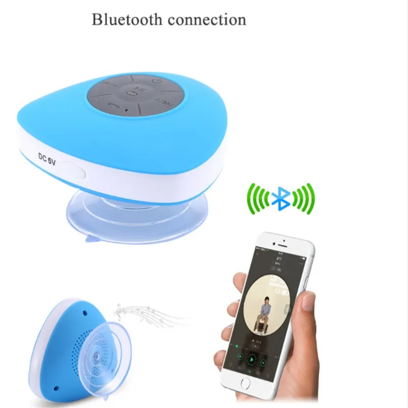 FU& YBILL водонепроницаемый портативный мини динамик bluetooth на присоске удобный треугольный беспроводной громкоговоритель