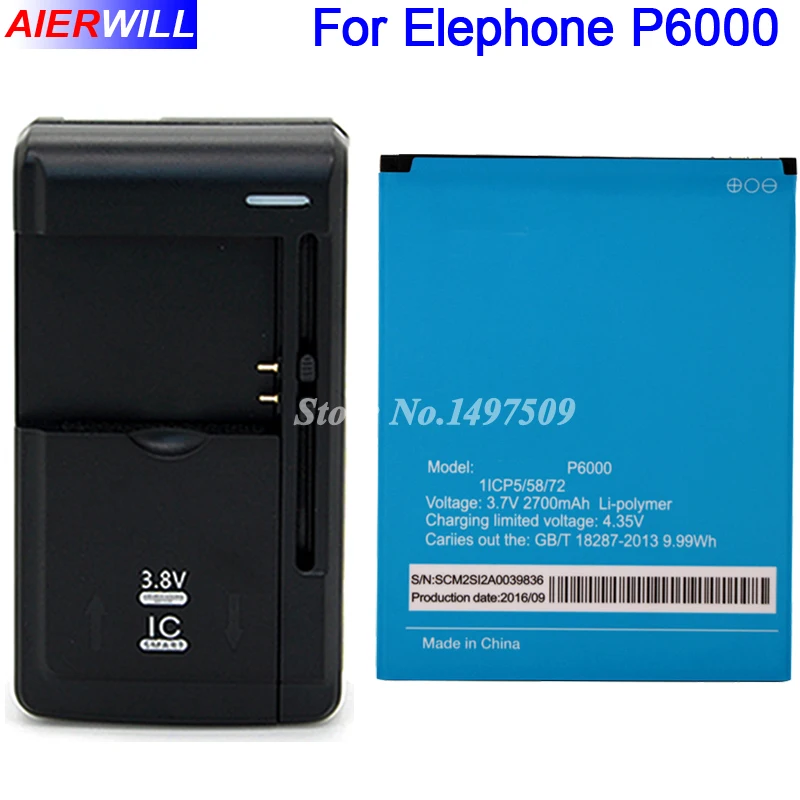 Аккумулятор для Elephone P6000 Pro Bateria Batterij аккумулятор 2700 мАч + универсальное зарядное