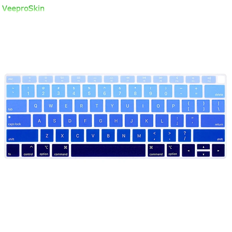 Для MacBook новые Air 1" выпуска A1932 с retina дисплей водостойкие силиконовые Английский Радуга чехол для клавиатуры ноутбука