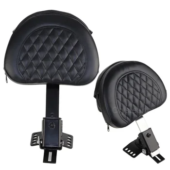 

Adjustable Motorcycle Front Driver Rider Backrest Pocket Pad Kit For 97-16 Harley Touring Road Street Electra Glide Road King
