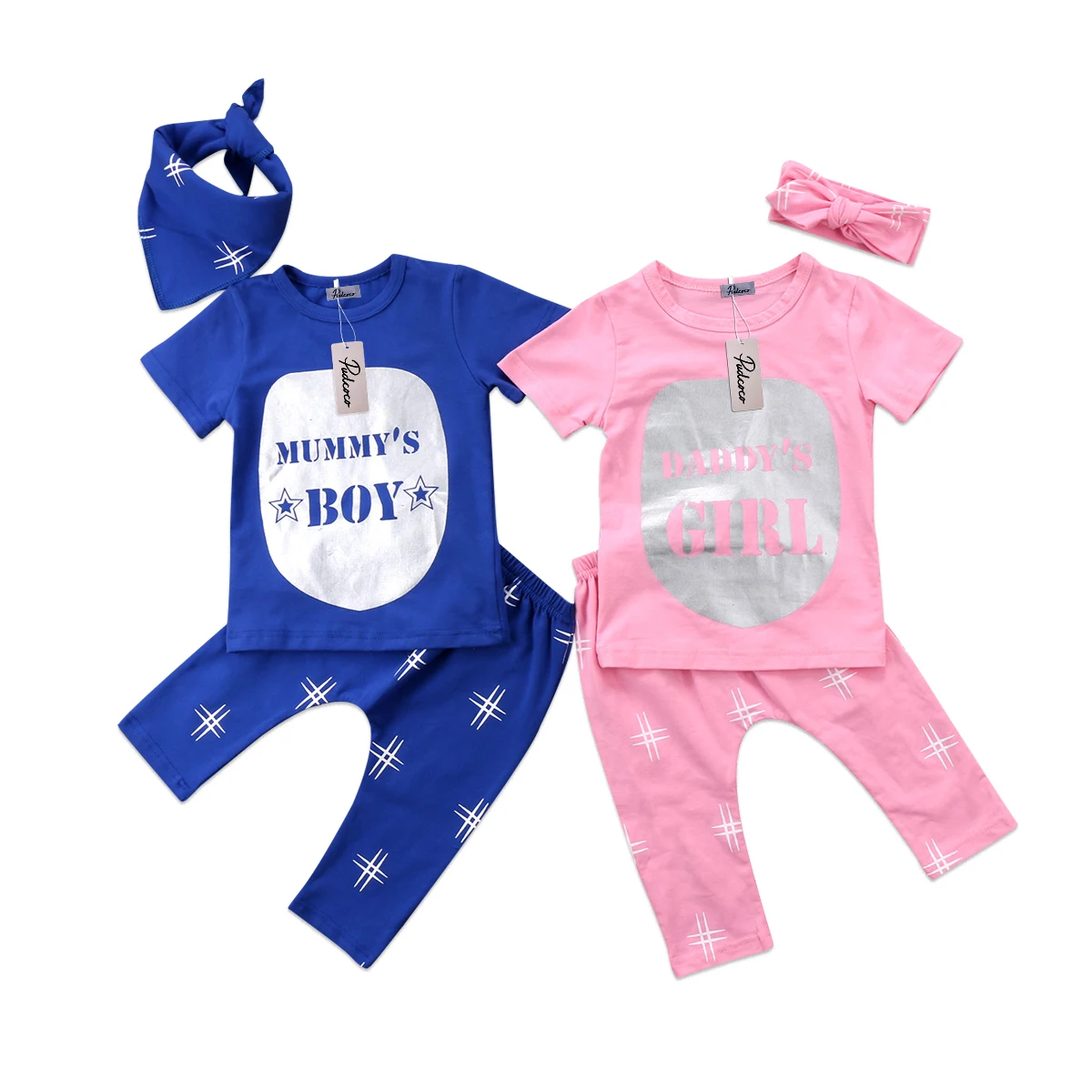 3Pcs Family Matching Newborn Toddler Baby Boys Girls Clothes Short
