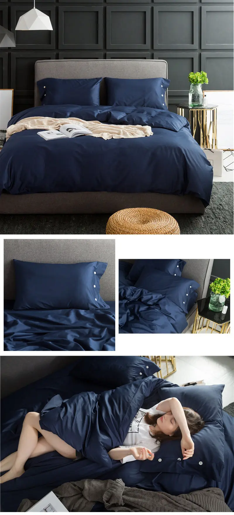 cotton bedding set bed cover fitted sheet mattress cover 05