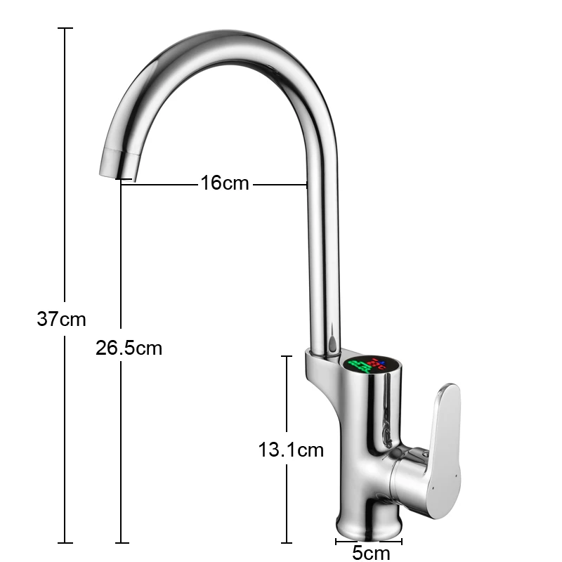  becola LED kitchen LCD temperature and digital display kitchen faucets solid brass chrome kitchen t - 32851336712