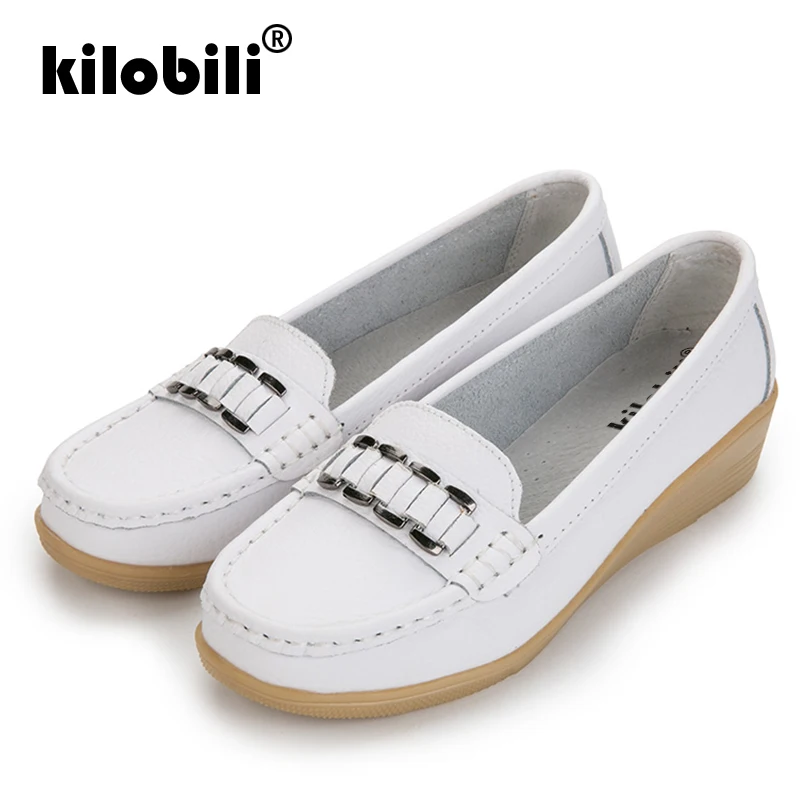 Kilobili/2019 г. весенние женские балетки из натуральной кожи на плоской подошве