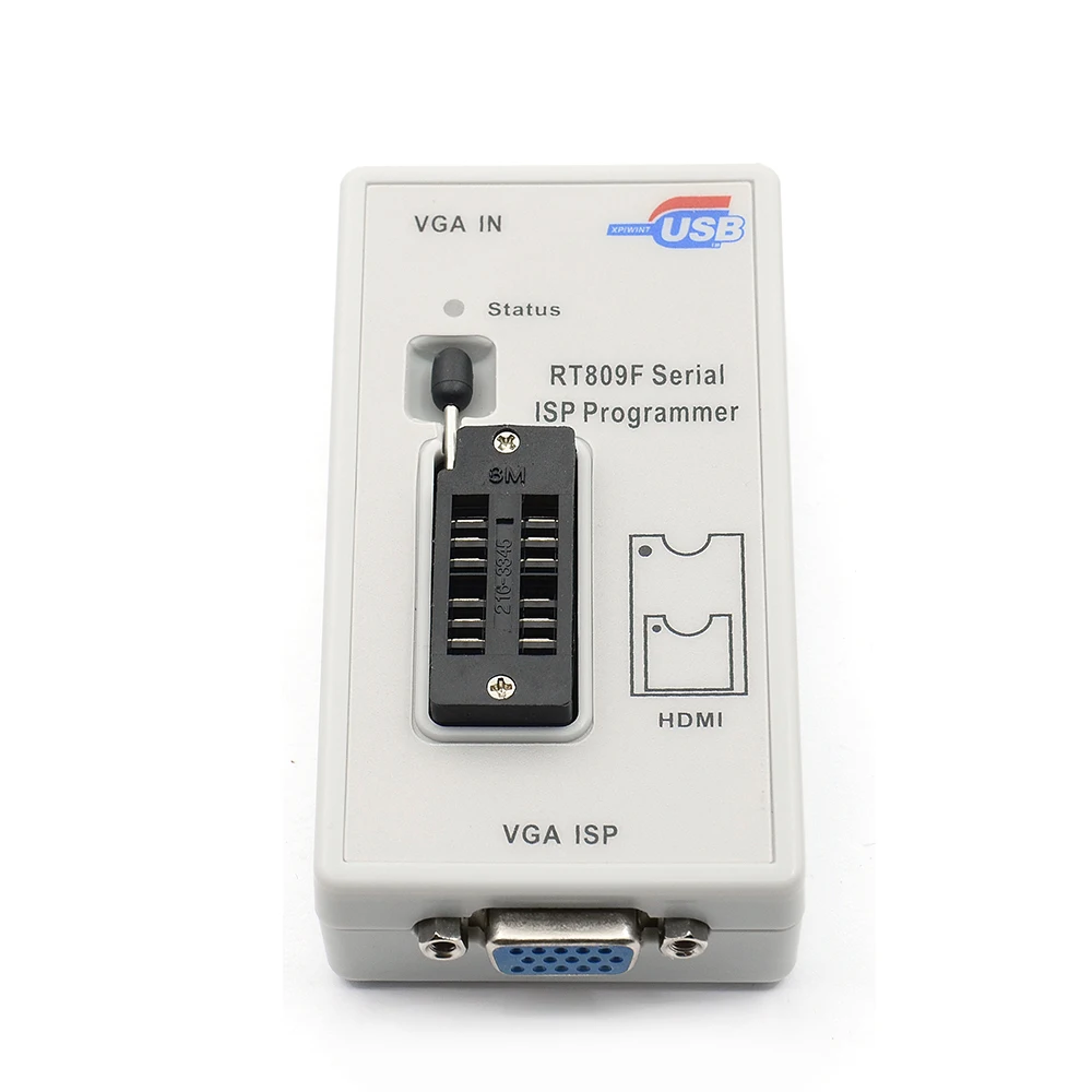RT809F Serial ISP Programmer with 12 adapters, 1.8v adapter, SOP8 test clip and EDID cable