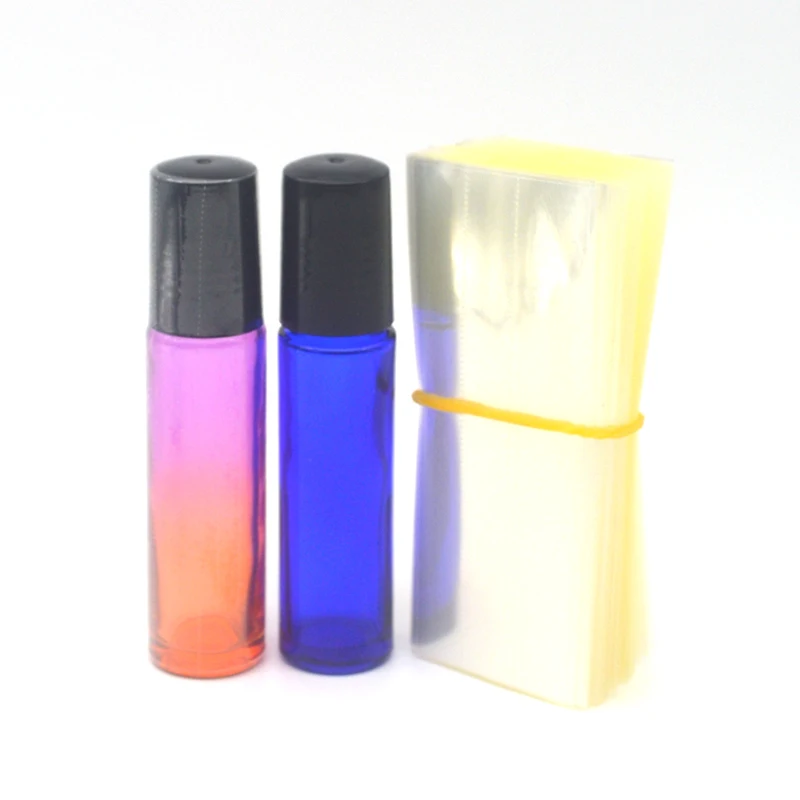 

200Pcs Clear PVC Heat Shrink Wrap Film for Essential Oils Roll Bottles 10ml PVC Shrink Tube