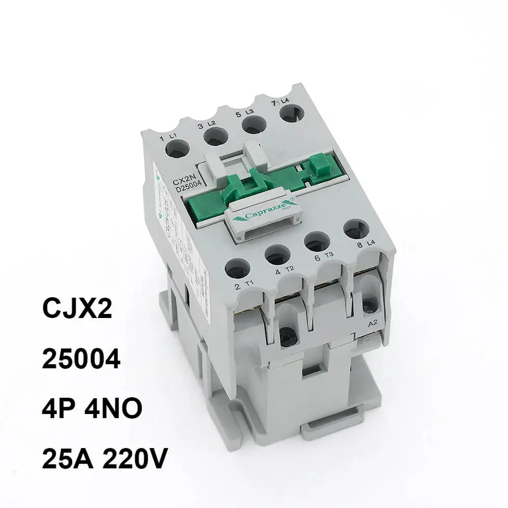 LC1D 25004 25A 220V 240V AC Контактор CJX2 Тип 4-полюсный автоматический 4 Нет - Цвет: 25004