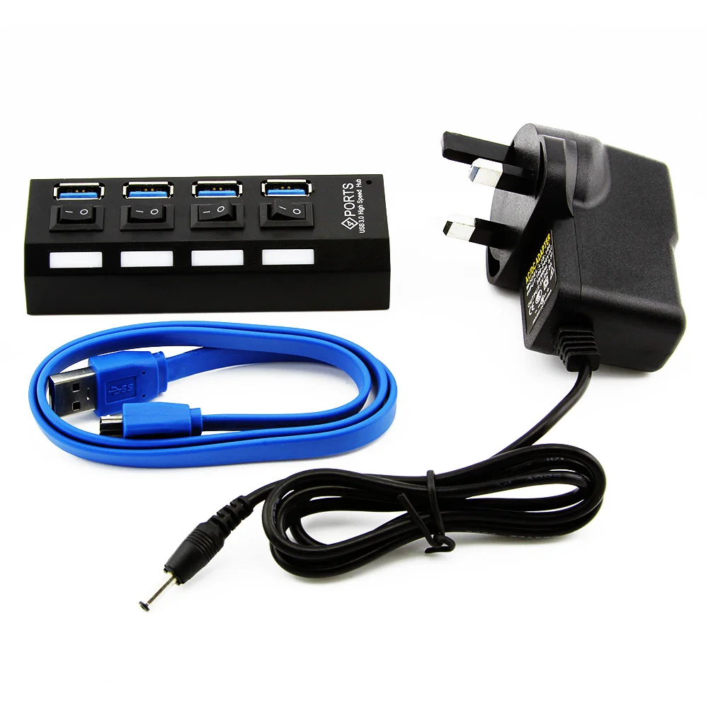 usb hub with UK Adapter 