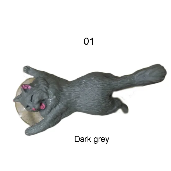 Универсальный держатель для мобильного телефона с милой кошкой, подставка для смартфона из смолы, присоска для кошки, дизайн стола, присоска - Цвет: Dark grey