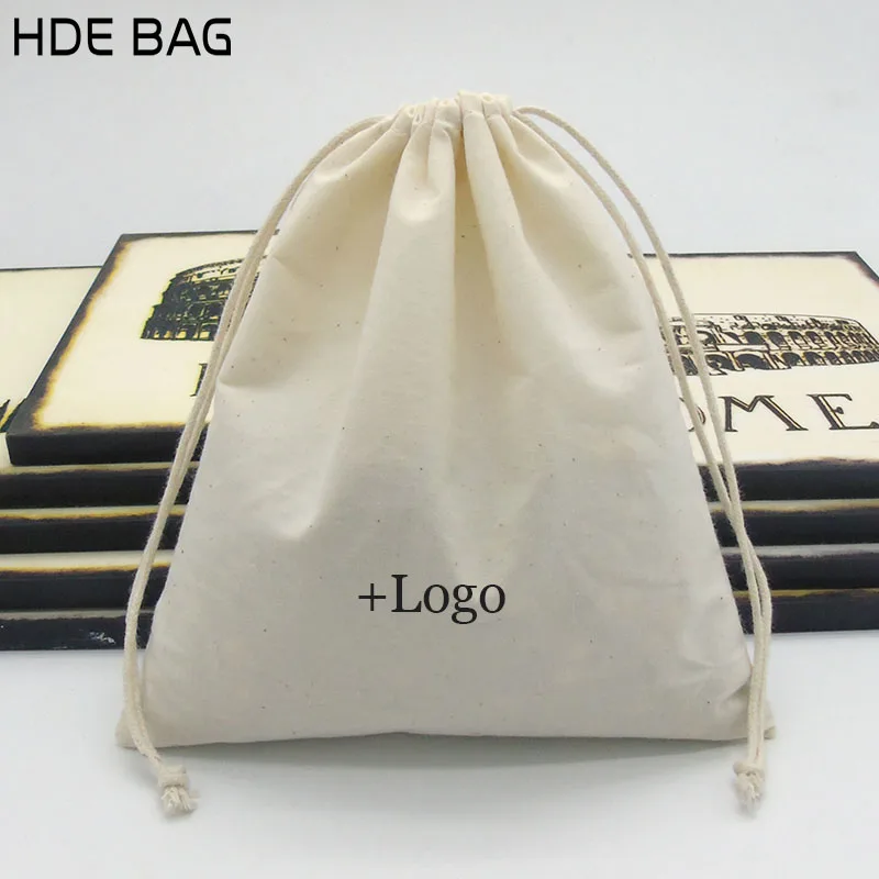Natural Cotton Bag for Packaging Jewelry/Makeup/Gift/Wedding/Party/Storage/Shoe Bags Cotton