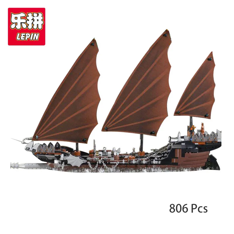

LEPIN 16006 16009 16018 Queen Anne's Revenge Pirates of Caribbean Building Block Compatible With lego 4195 Educational Toys