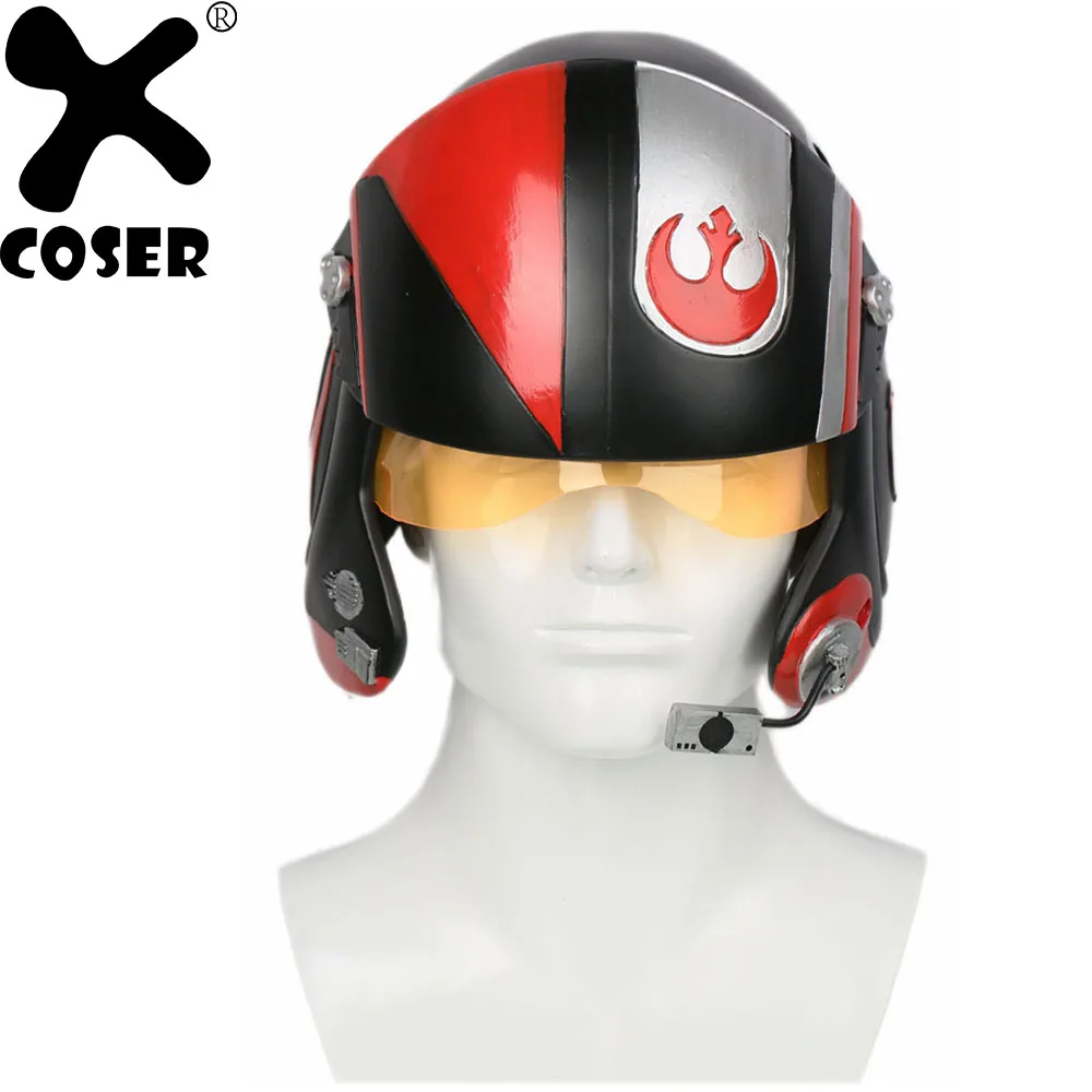 

XCOSER Star Wars Poe Dameron Pilot Helmet X-wings Full Head Mask Racing Helmet Movie Cosplay Props Accessories Helmets For Men