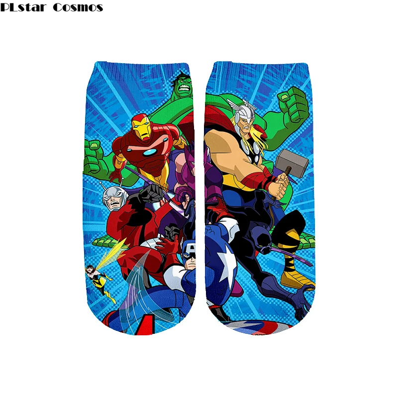 

New Men/Women socks Marvel 3d socks Avengers Print Cartoon 3D Ankle Sock Hose unisex stockings Tights Spiderman Captain America