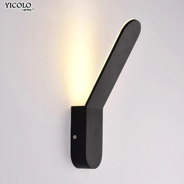 White Black LED Aluminium wall light LED Wall Lamp Modern Bedroom Wall Light Reading Lighting Indoor Corridor Lamp Porch light