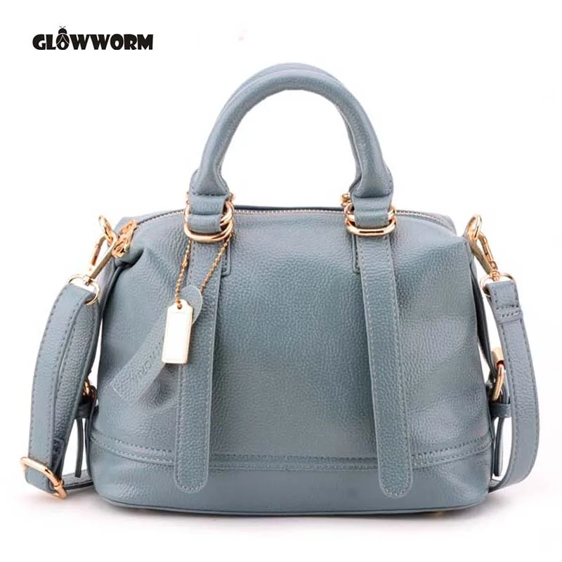 

GLOWWORM vintage pu leather women shoulder bag fashion small shell bag Spring Casual Crossbody Bags