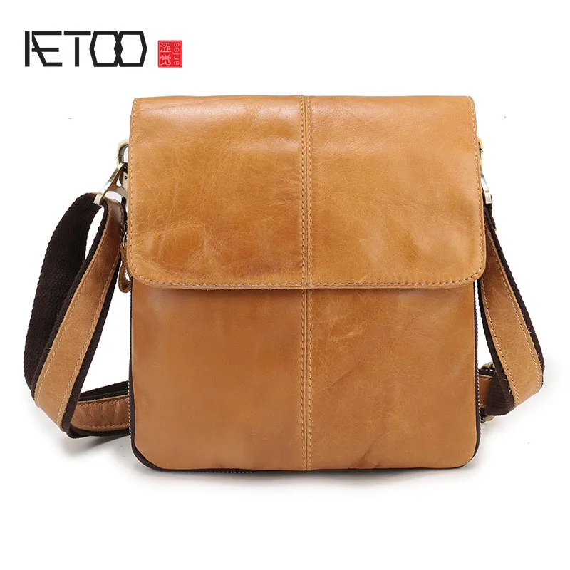AETOO Genuine leather men 's first layer of leather original casual men' s shoulder bag Messenger bag retro vertical paragraph s цена AETOO Genuine leather men 's first layer of leather original casual men' s shoulder bag Messenger bag retro vertical paragraph s цены онлайн