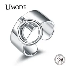 UMODE – bague circulaire ajustable en argent Sterling 925 pour homme et femme, anneau ouvert, cadeau, accessoires bijoux en argent 925, ULR0323
