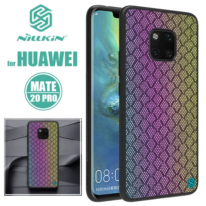 

Huawei Mate 20 Pro Case Nillkin Glossy Fashion Silicone Soft Edge Cloth Phone Case for Huawei Mate 20 Pro Nilkin Back Cover Capa