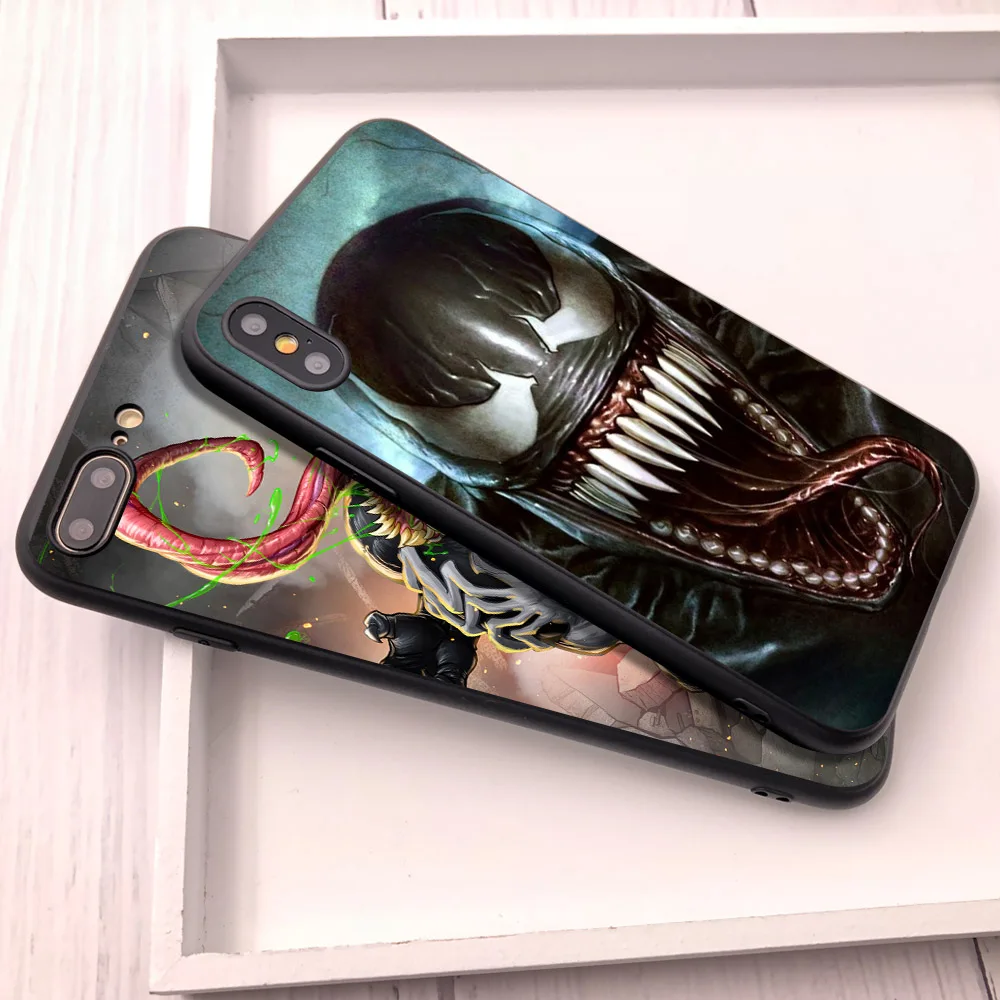 Venom для Fundas iPhone 11 Pro XS Max чехол для iPhone 8 Plus XR Coque чехол для iPhone 5S 6 7 Plus SE X 11 чехол для телефона