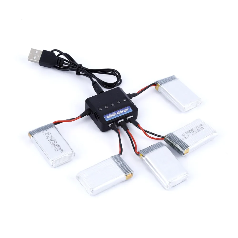 5 шт. 3 7 в 800 мАч lipo батарея с 1 USB зарядное устройство для Syma X5SC X5C X5SW|3.7v 800mah battery|lipo