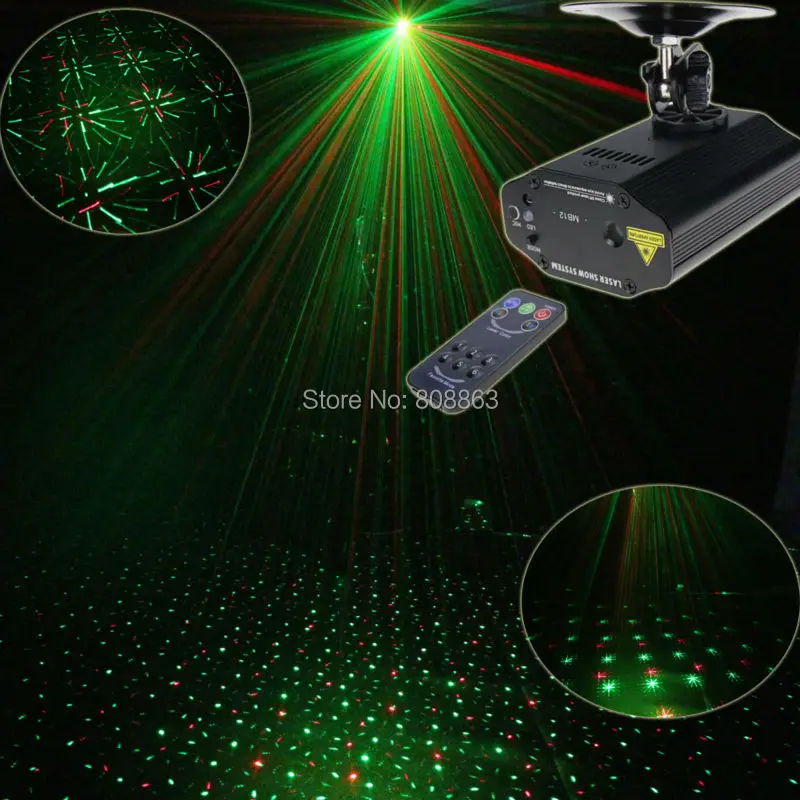 

New Model Mini R&G Laser Projector stars Fireworks Gobo Dance Disco Bar Family Party Xmas DJ environment lighting Stage Light T7