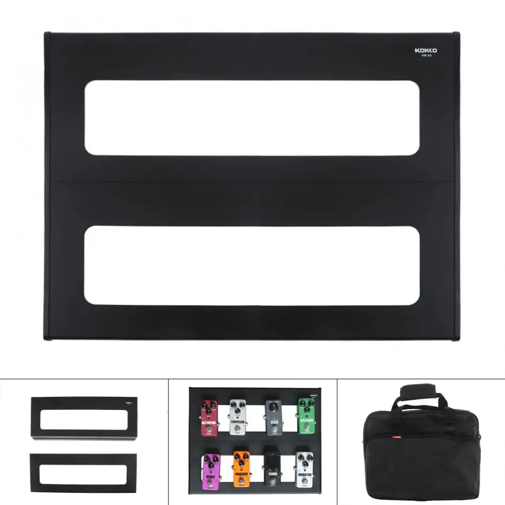 KOKKO Detachable 37 x 30cm Guitar Pedal Board Setup Style DIY Guitar Effect Pedalboard with Bag KOKKO Detachable 37 x 30cm Guitar Pedal Board Setup Style DIY Guitar Effect Pedalboard with Bag