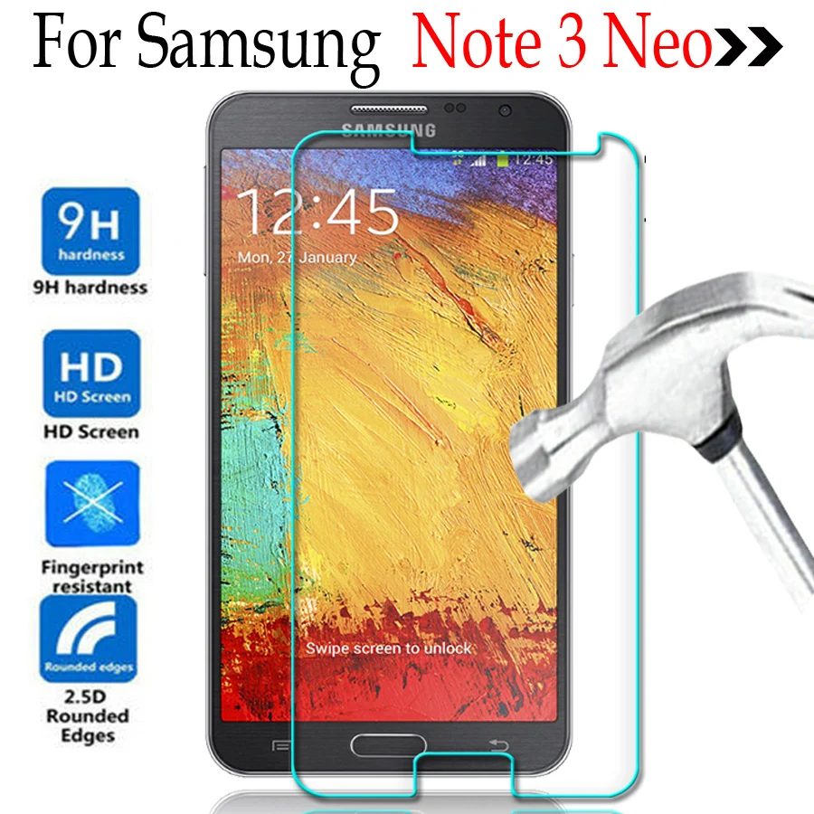 

For Samsung Galaxy Note 3 III Lite Neo N7505 7505 Screen Protector Film Tempered Glass For Samsung Note 3 III Lite Neo Case