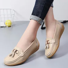 Spring/Autumn 2019 Women Shoes Leather Loafers Flat Platform Shoes Woman Wedges Slip-on Soft Bottom Breathable Plus Size 35-44 Spring/Autumn 2019 Women Shoes Leather Loafers Flat Platform Shoes Woman Wedges Slip-on Soft Bottom Breathable Plus Size 35-44