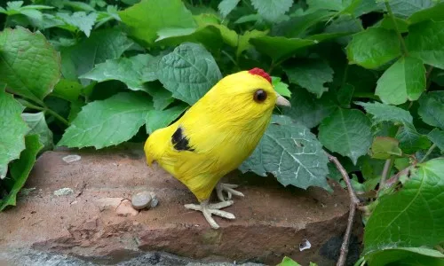 

yellow simulation chicken toy polyethylene&furs chicken model funny gift about 9.5cmx6cmx9.5cm