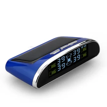 

Car Tire TPMS Pressure Monitor Car Alarm System Diagnostic Tool Wireless Solar-powered Color LCD Display Blue / Red / Black