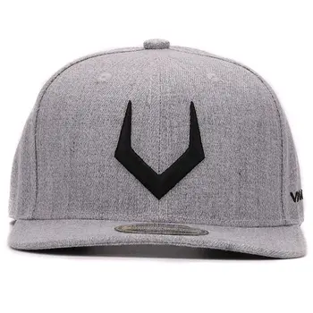 High Quality Men and Women Grey Wool Snapback 3D Pierced...