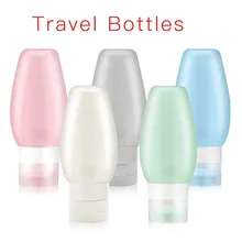 Новая косметическая бутылка 5 шт. пустые дорожные бутылки FDA одобрены 3 унции герметичность без БФА, силиконовый косметический бутылки для путешествий 0612#30