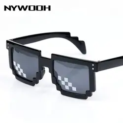 NYWOOH иметь дело с ним солнцезащитные очки Для мужчин Thug Life очки 8 бит Pixel вечерние солнцезащитные очки мозаика Винтаж черный очки UV400 хэллоуин